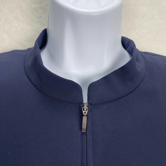 Pendleton‎ Navy Blue Zip Front Mock Neck Blazer Jacket with Pocket 8P Petite - Picture 3 of 15